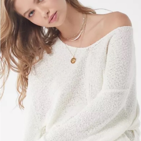 UO Coconut Reversible V-Neck Tunic Sweater (Mauve) - Picture 5 of 6